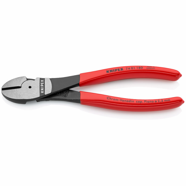 KNIPEX Kraft-Seitenschneider 180 mm, Kunststoff überzogen