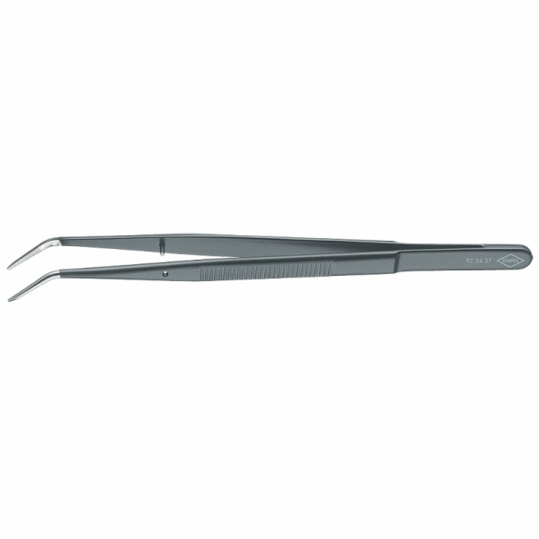 Knipex 92 34 37 Pinzeta přesná, zahnutá s vodícím kolíkem