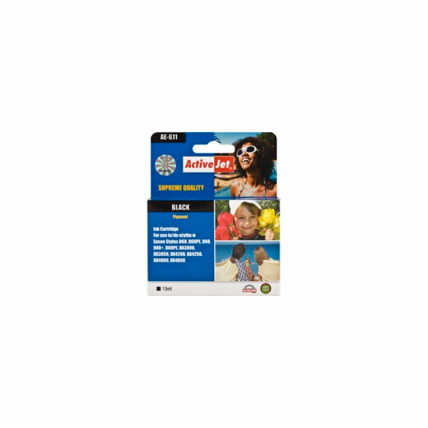 ActiveJet Ink cartridge Eps T0611 D68/D88/DX3800 Black - ...