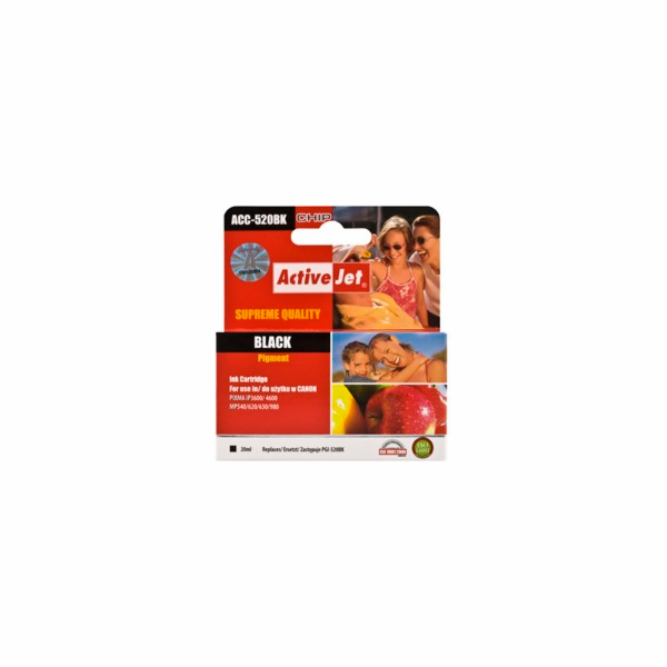 Activejet Inkoust ACC-520BN (náhrada za Canon PGI-520BK; ...