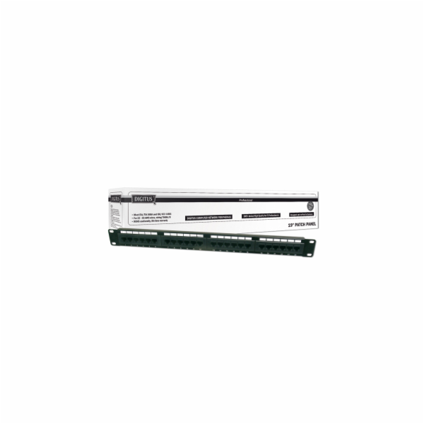 Digitus Patch Panel 19",CAT6,8P8C,LSA,1U,24 x RJ45, nestí...