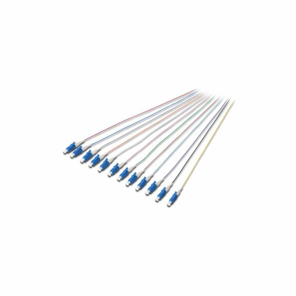 Digitus LC Fiber PigTail, LooseBuffer,09/125, OS1, 2m, 12 ks