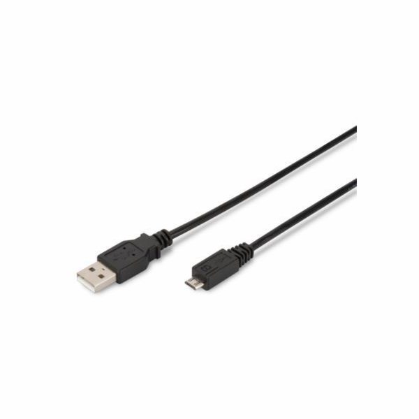 Digitus USB 2.0 kabel USB A samec na USB micro B samec, 2...