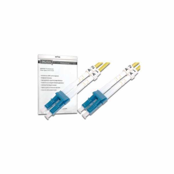 DIGITUS Fiber Optic Patch Cord, LC to LC, Singlemode, OS1...