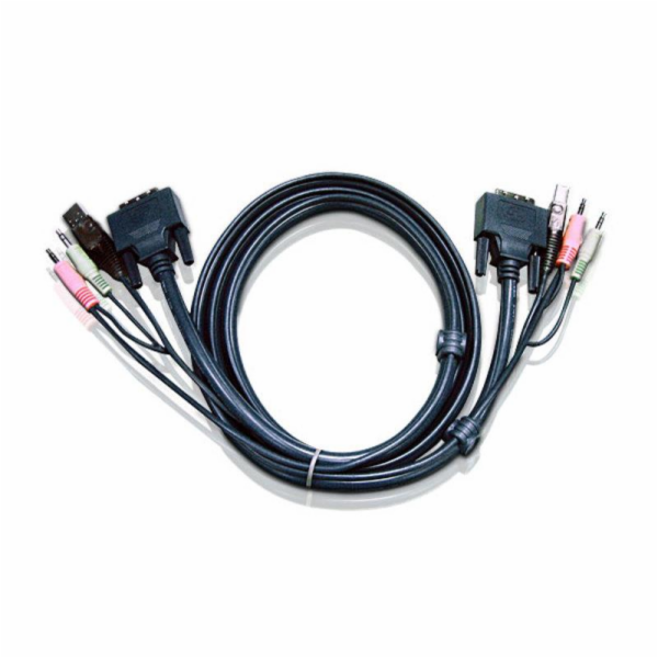 ATEN int.kabel pro KVM USB, DVI, audio,  3m pro CS1768, D...