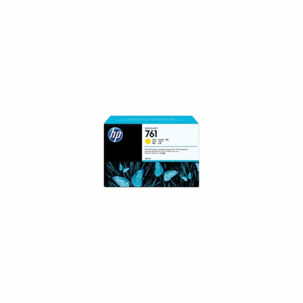 HP 761 Yellow DJ Ink Cart, 400 ml, CM992A