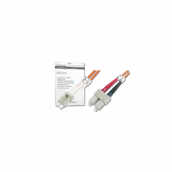 DIGITUS Fiber Optic Patch Cord, LC to SC, Multimode 50/12...