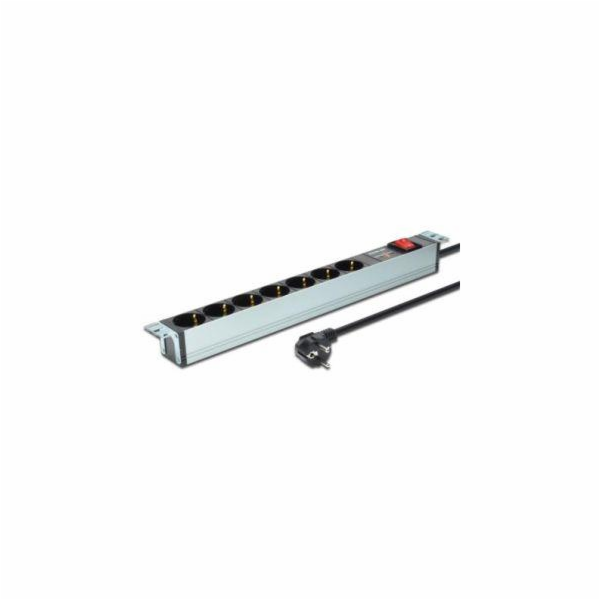 DIGITUS DN-95407 DIGITUS 1U hliníkový PDU, stojanový, 7x ...