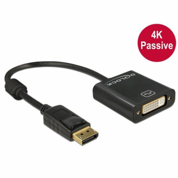 Delock adaptér Displayport 1.2 samec > DVI samice 4K pasi...