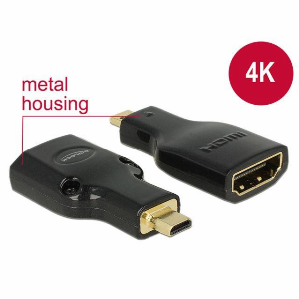 DeLOCK micro HDMI-D samec > HDMI-A samice 4K, adaptér