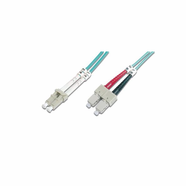 Optický patch kabel Digitus, duplex, konektor LC > SC, mu...