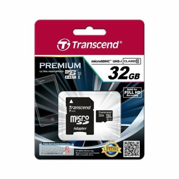 Transcend 32GB microSDHC UHS-I (Class 10) paměťová karta ...