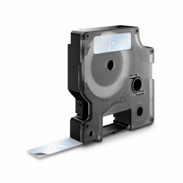 Dymo D1 paska 12 mm x 7 m bila na transparentni  45020