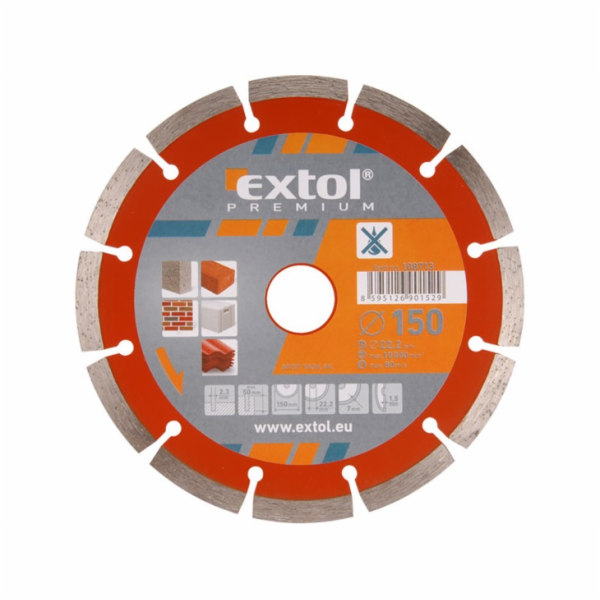 Kotouč diamantový řezný segmentový, 150x22,2mm, suché řez...