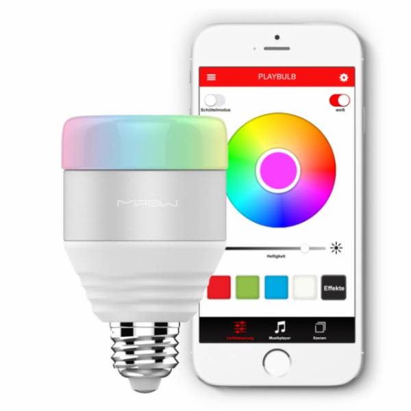 MiPow Playbulb E27, 5W, RGB, bílá (BTL201-WT)