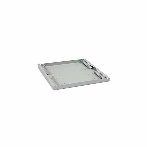 TRITON Police s perforací 19", 1U/450mm, nosnost 80kg, šedá