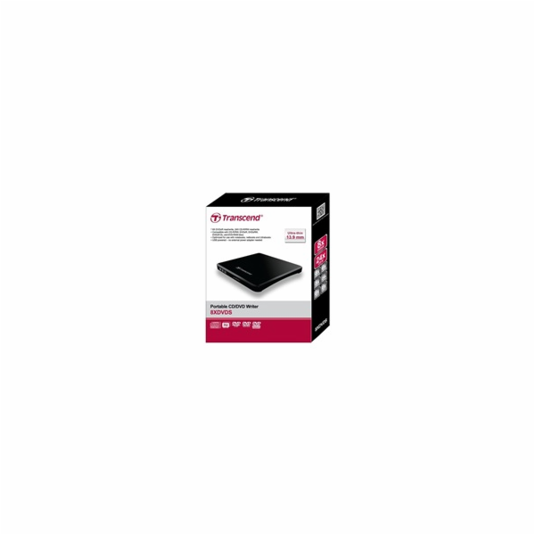 TRANSCEND externí DVD vypalovačka slim, USB 2.0, Black (+...