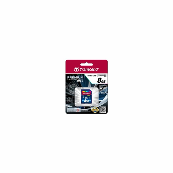TRANSCEND SDHC karta 8GB Premium, Class 10 UHS-I, 300X