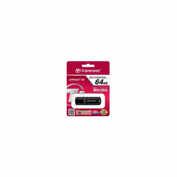 TRANSCEND Flash Disk 64GB JetFlash®700, USB 3.0 (R:80/W:2...