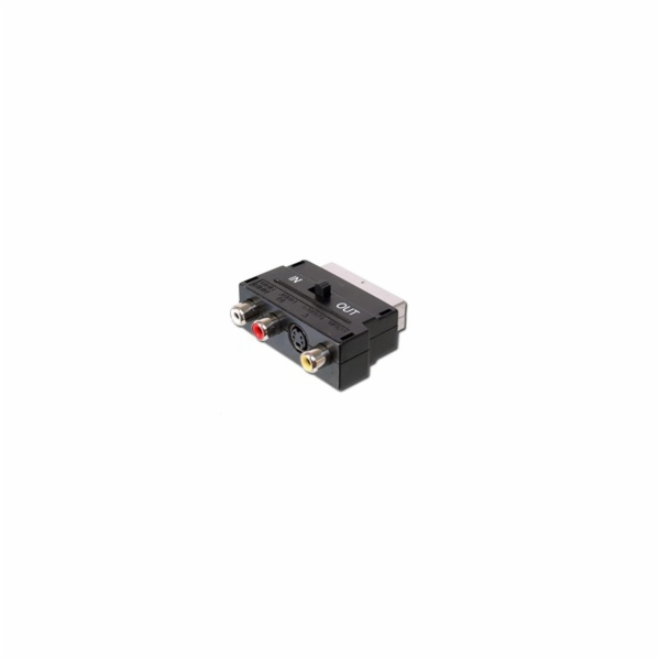 PremiumCord Adapter SCART-3x cinch + S-video s přepínačem...