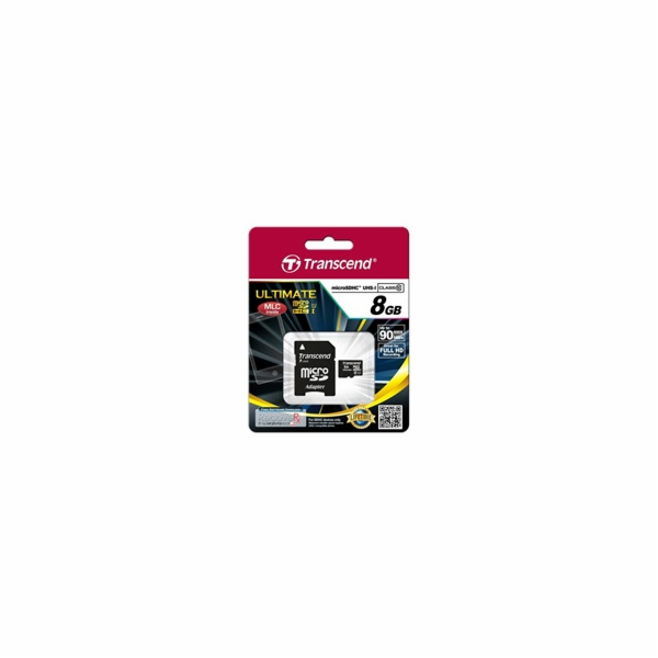 TRANSCEND MicroSDHC karta 8GB Ultimate, Class 10 UHS-I 60...