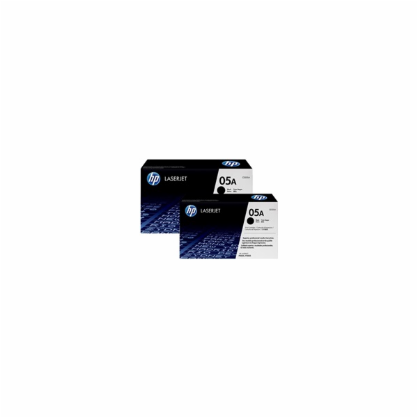 HP 05A Black LJ Toner Cart, 2-pack, CE505D (2,300 / 2,300...