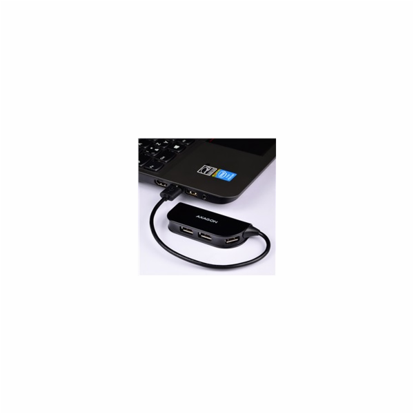 AXAGON HUE-X4B, 4x USB2.0 READY hub, černý
