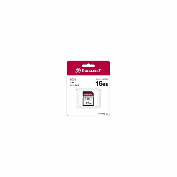 TRANSCEND SDHC karta 16GB 300S, UHS-I U1 (R:95/W:45 MB/s)