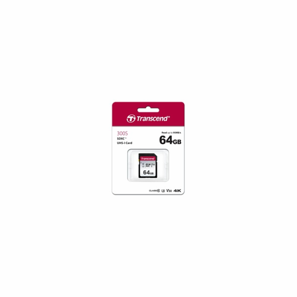 TRANSCEND SDXC karta 64GB 300S, UHS-I U3 V10 (R:100/W:25 ...
