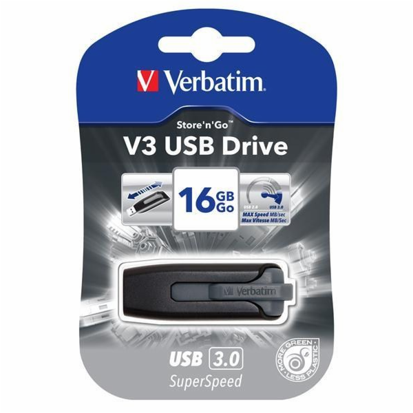 VERBATIM Flash disk Store  n  Go V3/ 16GB/ USB 3.0/ černá
