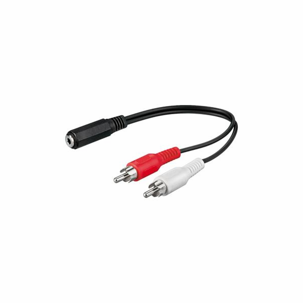PremiumCord Kabel Jack 3,5mm-2xCINCH F/M 20cm
