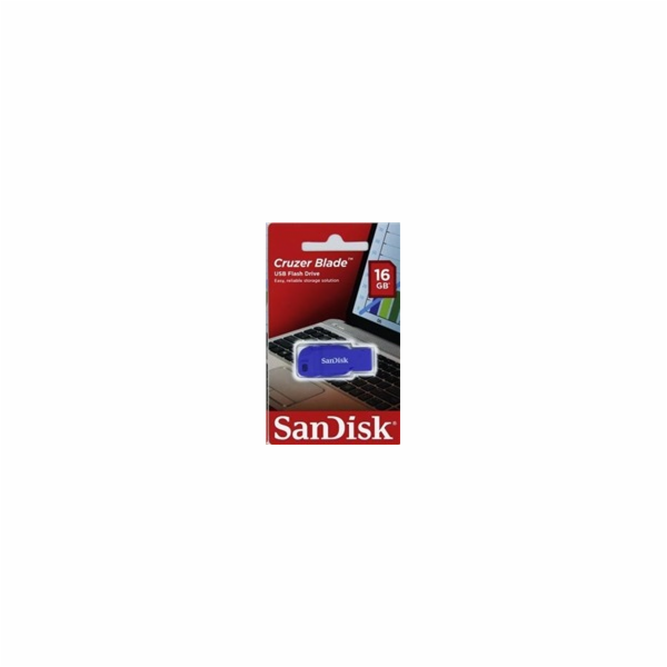SanDisk Flash Disk 16GB Cruzer Blade, USB 2.0, modrá 4501...