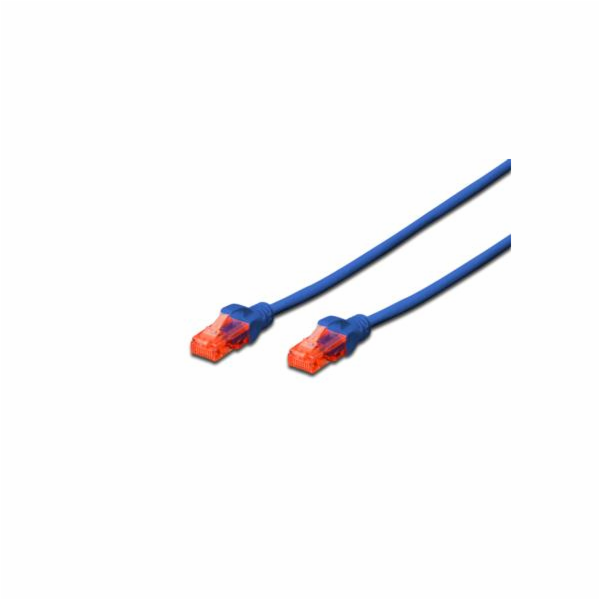 Digitus Ecoline Patch Cable, UTP, CAT 6e, AWG 26/7, modrý...
