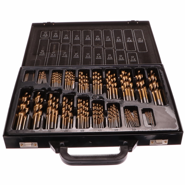 Sada vrtáků do železa, HSS 170ks, titanový potah GEKO