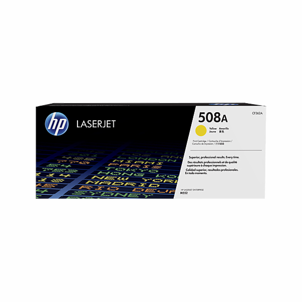 HP 508A Yellow LJ Toner Cartridge, CF362A (5,000 pages)