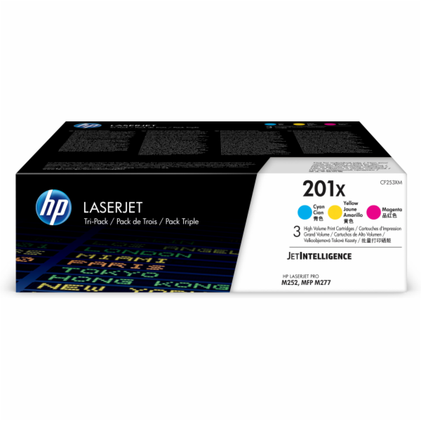 HP CF253XM - originální HP 201X 3-pack High Yield Cyan/Ma...