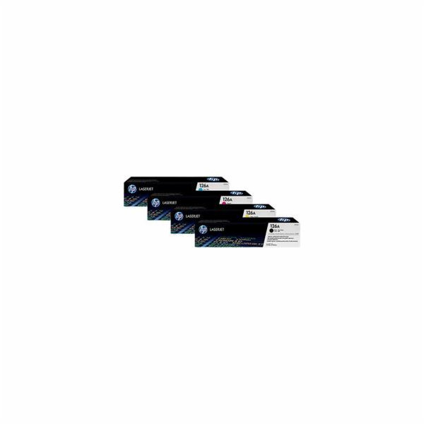 HP 126A CMY 3-pack LJ Toner Cart, CF341A (1,000 / 1,000 /...