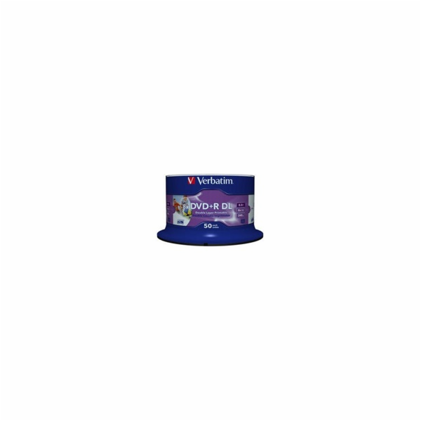 VERBATIM DVD+R(50-pack)DoubleLayer/Spindle/8X/8.5GB/Print...