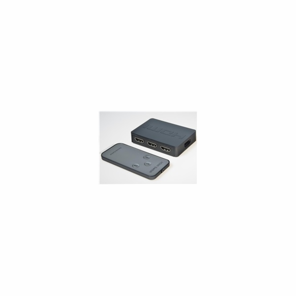 PremiumCord HDMI switch 3:1 plastový,dálkové ovl. khswit3...