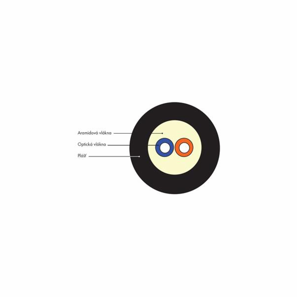 DROP 2vl 500m SM09/125 G.657A2 Corning LSZH