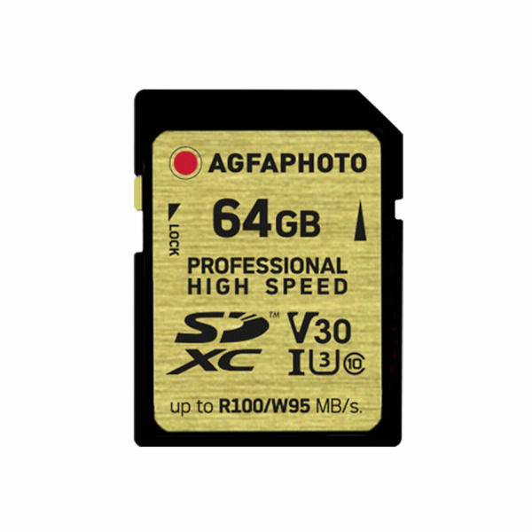 AgfaPhoto SDXC UHS I        64GB Professional High Speed ...
