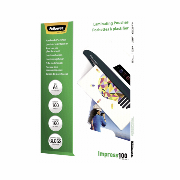 Fellowes Lamin. folie A4 100 mic leskly - 100 kusu