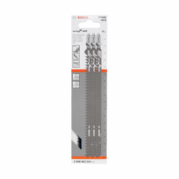 BOSCH Pilový plátek do kmitací pily T 744 D, 3ks 2.608.66...