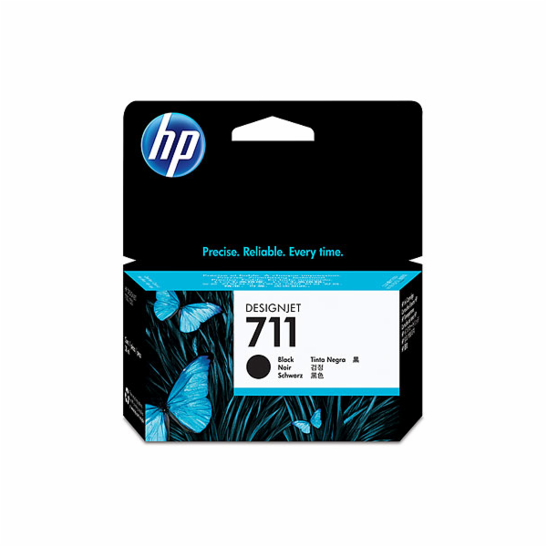 HP 711 Black DJ Ink Cart, 38 ml, CZ129A