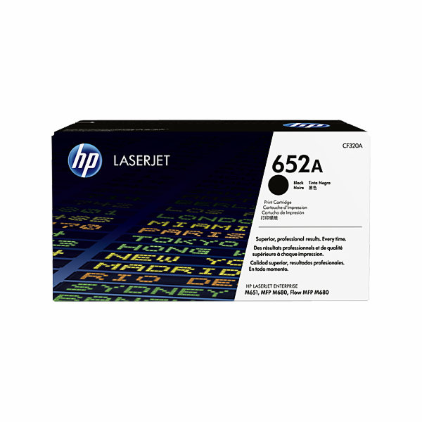 HP 652A Black LJ Toner Cart, CF320A (11,500 pages)