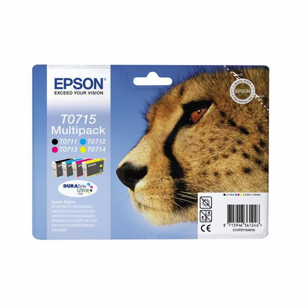 EPSON ink Multipack 4-colours T0715 DURABrite Ultra Ink