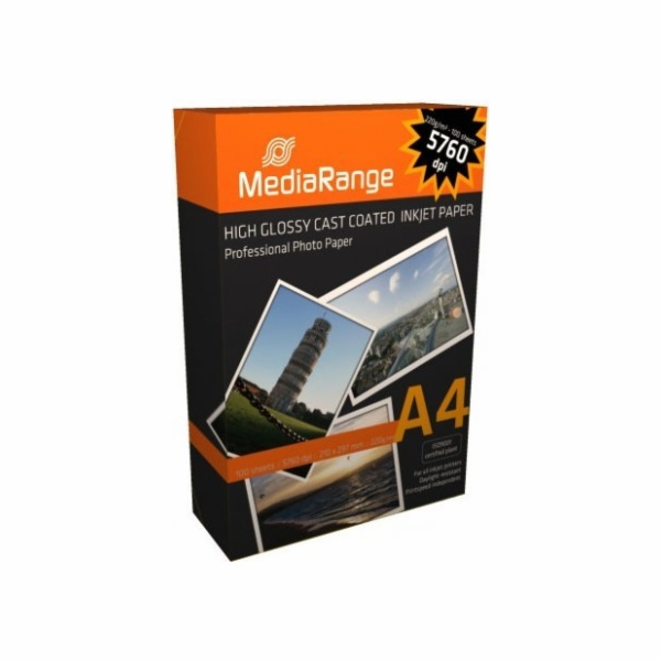 Fotografický papír MediaRange pro tiskárnu A4 (MRINK103)