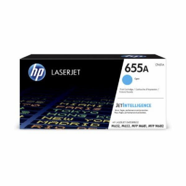 HP 655A Cyan Original LaserJet Toner Cartridge (CF451A) (...