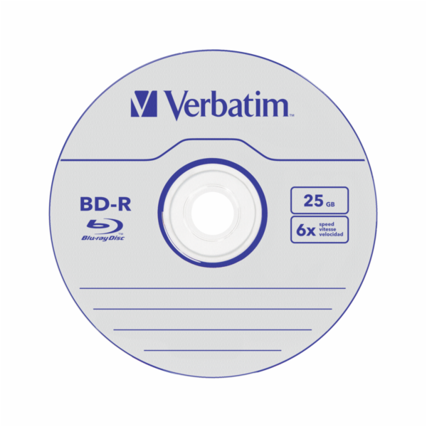 1x5 Verbatim BD-R Blu-Ray 25GB 6x Speed Datalife No-ID Jewel