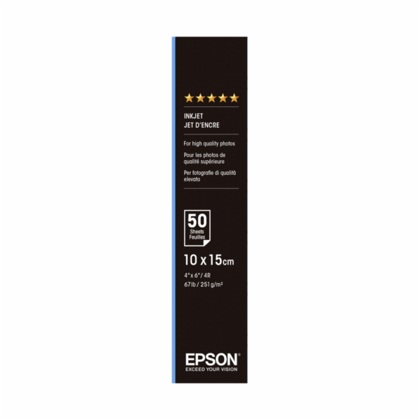 Epson Premium Semigloss Photo Paper 10x15, 50 Sheets 251 g